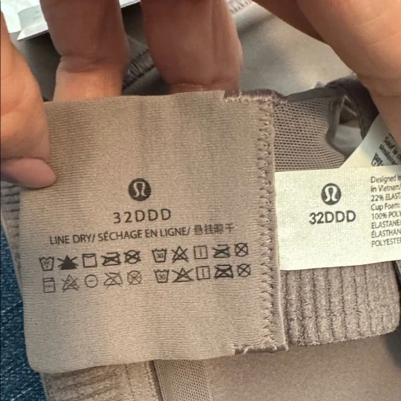 Lululemon Energy Bra High Support 32DDD NWT TAUPE - Picture 6 of 7